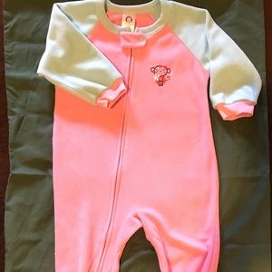 Toddler Girl Pink Fleece Footed Pj’s